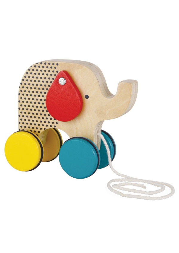 Petit Collage Dřevěný tahací slon Jumbo