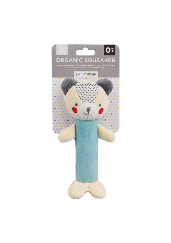 Petit Collage Chrastítko pískací medvídek