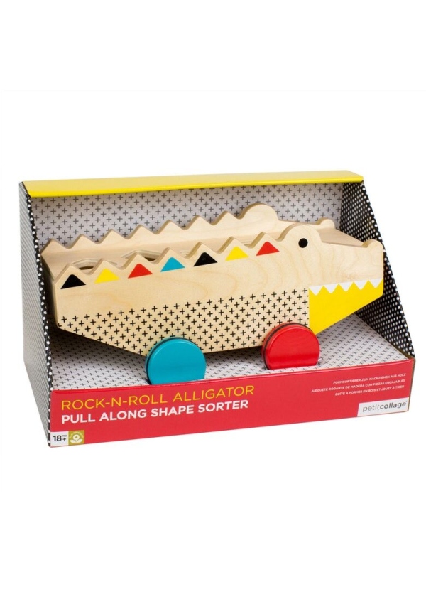 Petit Collage Dřevěný aligátor 2v1