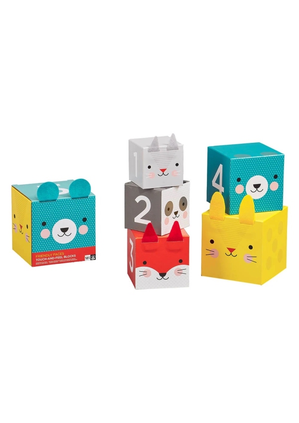 Petit Collage Věž z 1-2-3 kostek zvířátka