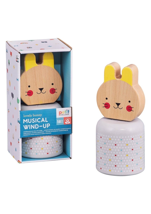 Petit Collage Dřevěná hrací postavička Zajíček