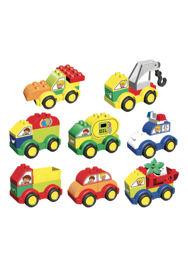 L-W Toys Junior kostky Auta 62 ks