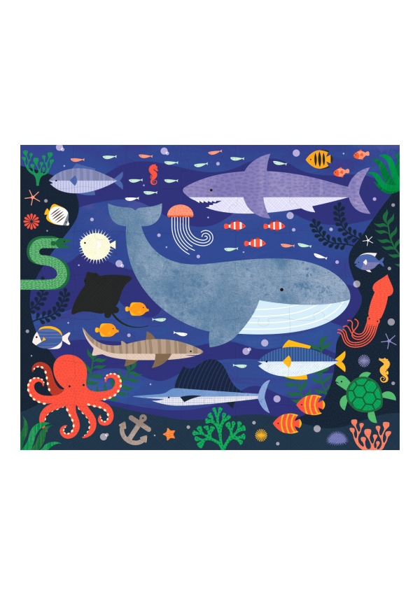 Petit Collage Oboustranné puzzle pod mořem