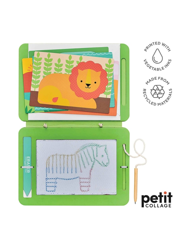 Petit Collage Magnetická kreslící tabulka Divoká zvířata