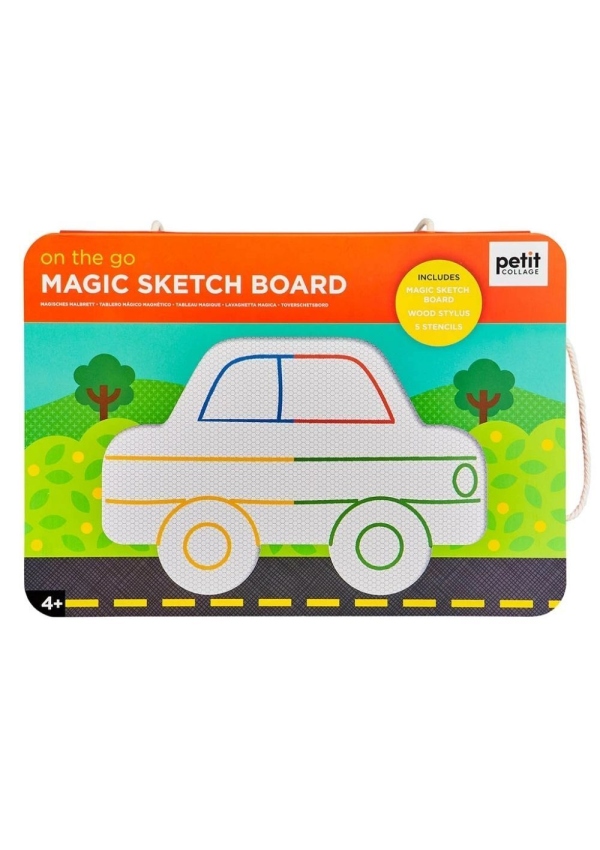 Petit Collage Magnetická kreslící tabulka Na cestách