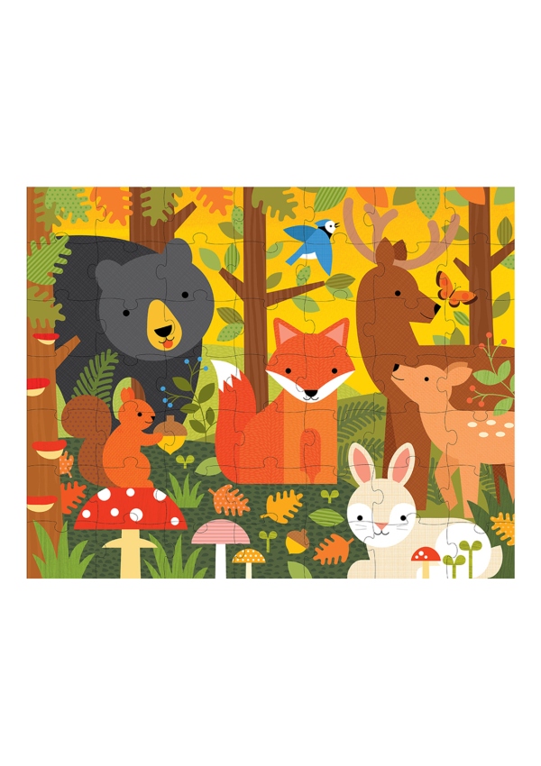 Petit Collage Puzzle 2v1 lesní zvěř