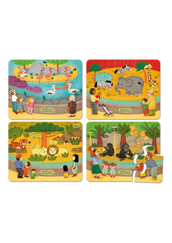 Vilac Dřevěné puzzle Zoo