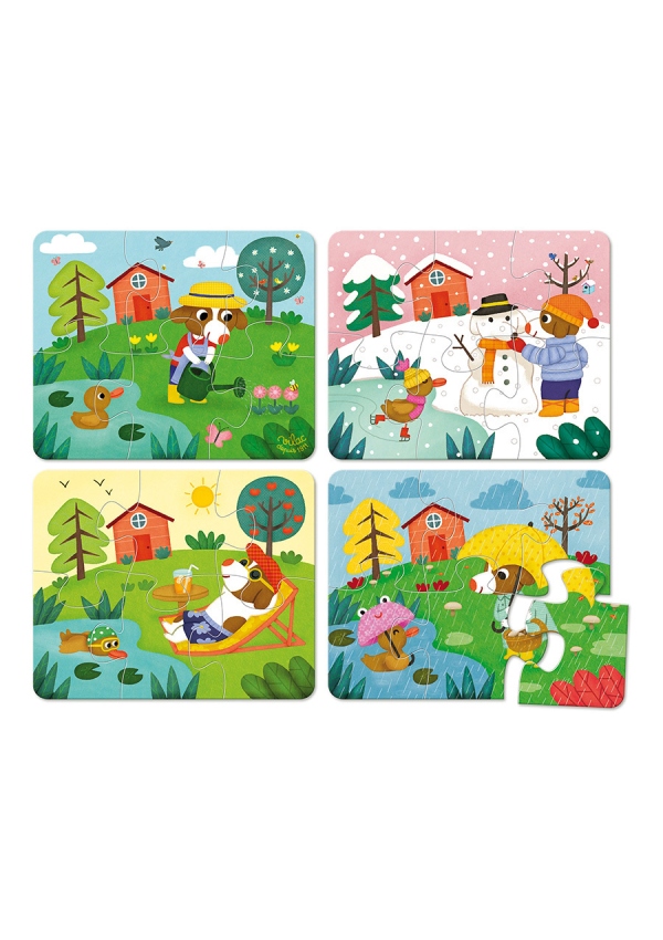 Vilac Dřevěné puzzle 4 období