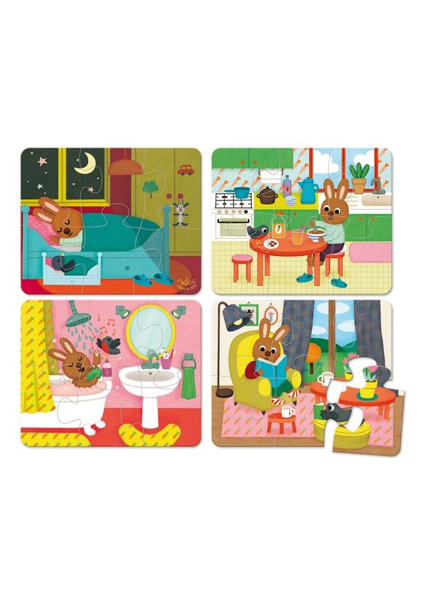 Vilac Dřevěné puzzle Dům