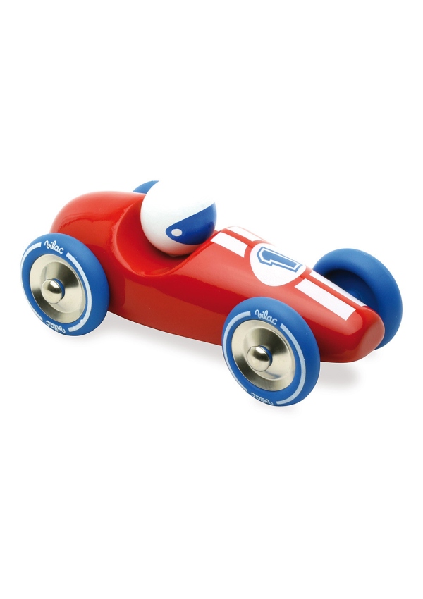 Levně Vilac Závodní auto GM červené s modrými koly
