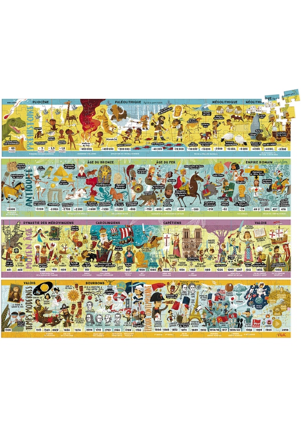 Vilac Velké dřevěné puzzle historie