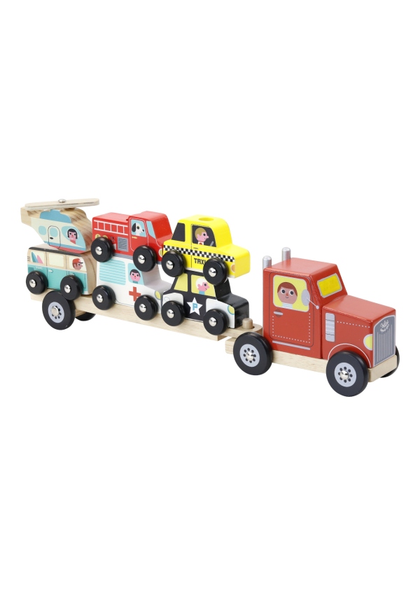 Vilac Dřevěný kamión s autíčky na nasazování