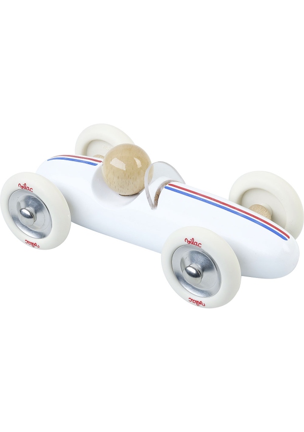 Vilac Dřevěné auto velké Grand prix vintage bílé