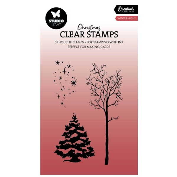 Gelová razítka Studio Light, 3 ks - Zimní stromy