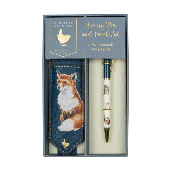 Levně Wrendale Designs Luxusní kuličkové pero s pouzdrem Wrendale Designs - Lesní zvířata