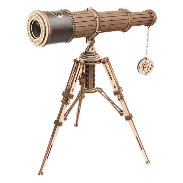 Levně RoboTime 3D dřevěné mechanické puzzle Pirátský dalekohled