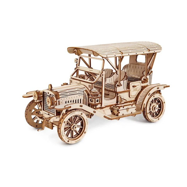 Levně RoboTime Dřevěné 3D puzzle Historické auto - Vintage car