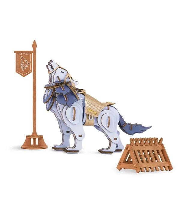 Levně RoboTime 3D Dřevěné puzzle Vlk bojovník - Warrior Wolf