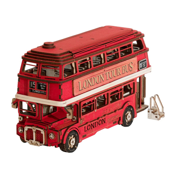 Levně RoboTime 3D dřevěná skládačka Londýnský double-decker