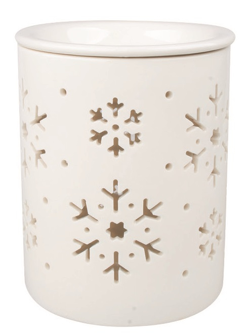 Levně Aromalampa vločky porcelánová 10.5 x 13 x 10,5 cm