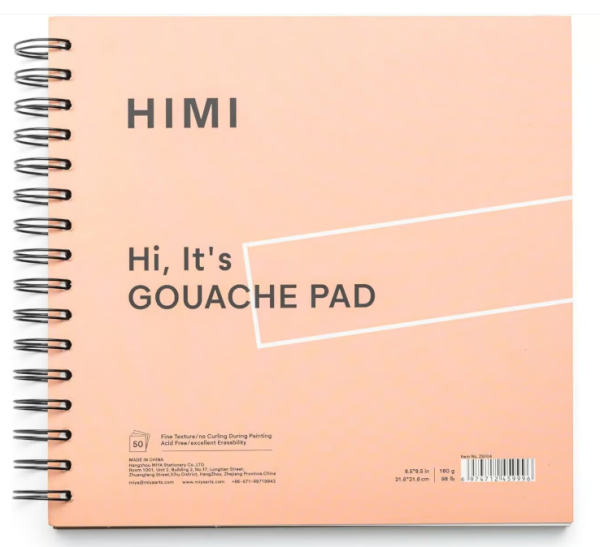 Levně HIMI blok pro malbu kvašovými barvami –21,5 x 21,5 cm – 50 listů