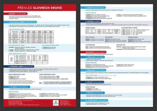 Levně Přehled slovních druhů s gramatickými pravidly - Přehledová tabulka učiva