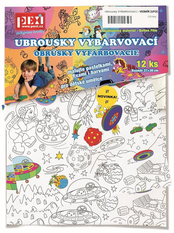 Levně Pexi Vybarvovací ubrousky - Vesmír