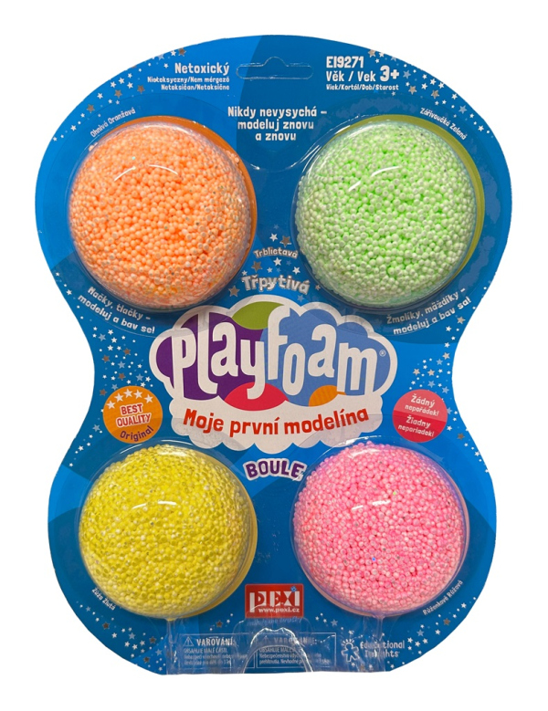 Levně Pexi PlayFoam® Boule 4pack - třpytivé