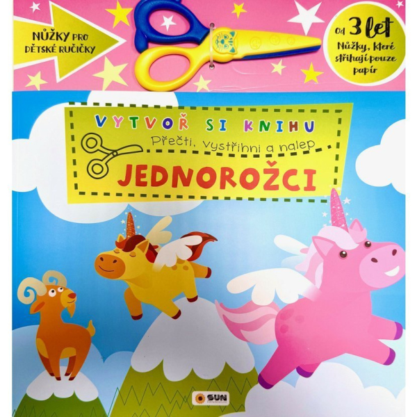 Levně Vytvoř knihu Jednorožci - Přečti, vystřihni, nalep 3+