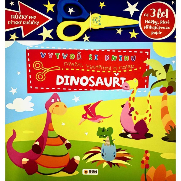 Levně Vytvoř knihu Dinosauři - Přečti, vystřihni, nalep 3+