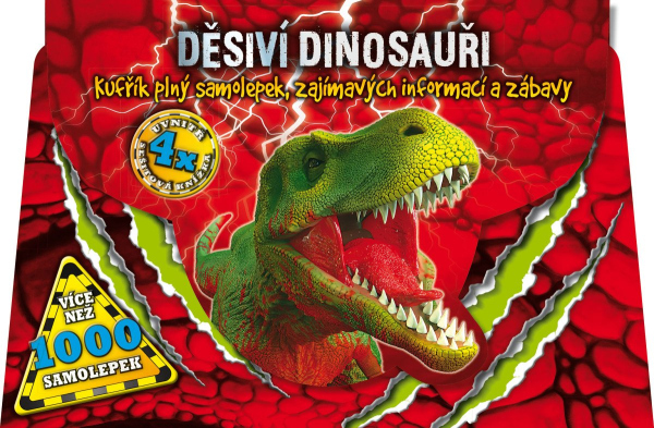 Levně Děsiví dinosauři - Kufřík plný samolepek, zajímavých informací a zábavy