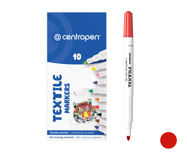 Popisovač CENTROPEN 2739 červený textil
