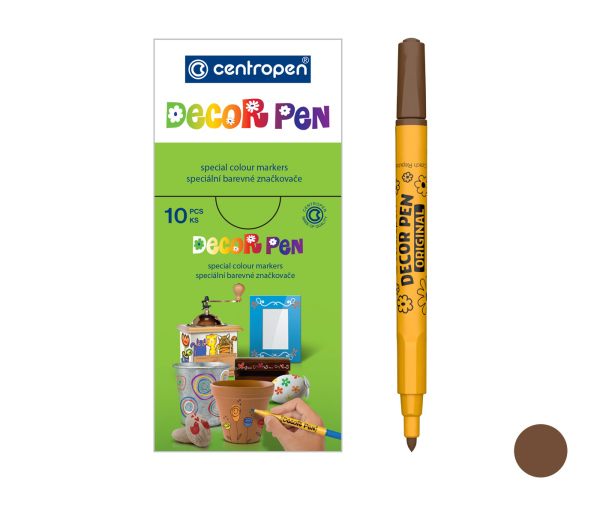 Popisovač CENTROPEN 2738 DECORPEN, hnědý