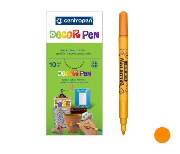 Popisovač CENTROPEN 2738 DECORPEN, oranžový