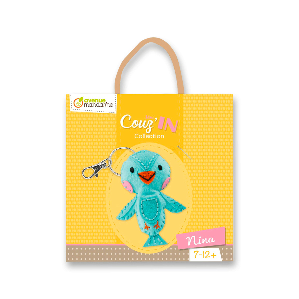 Kreativní sada Avenue Mandarine Přívěšek k ušití - ptáček Nina