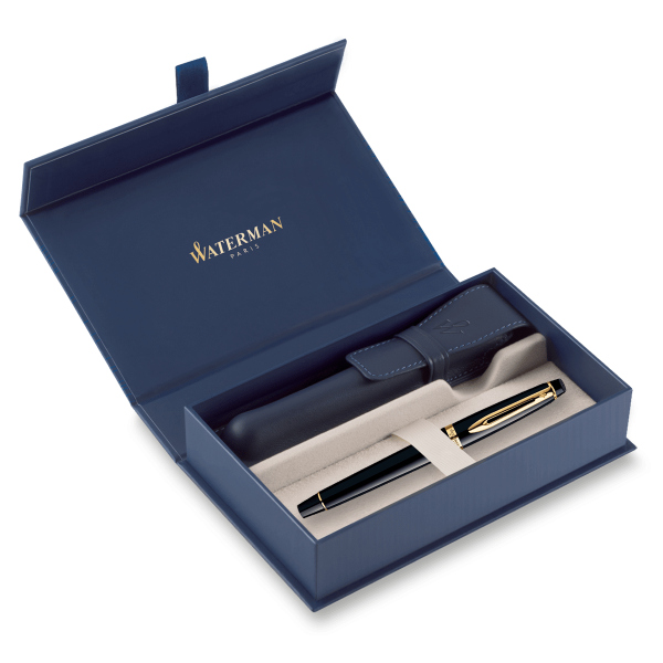 Dárková kazeta Waterman Expert Black GT - sada plnicí pero a pouzdro