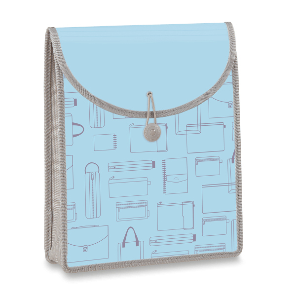 Aktovka Foldermate Vintage, A4, vrchní plnění - modrá