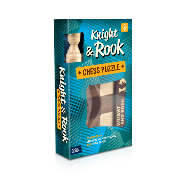 Levně Chess puzzle - Knight and Rook