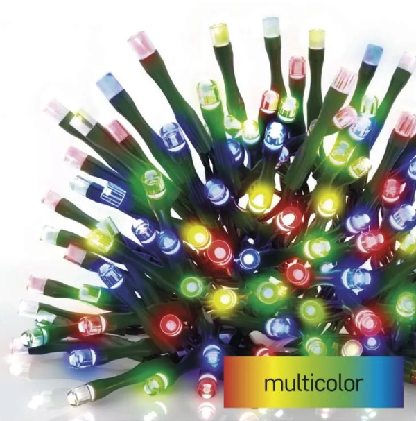 Vánoční osvětlení 12 m – 120 LED, multicolor, 8 funkcí + 5 m kabel