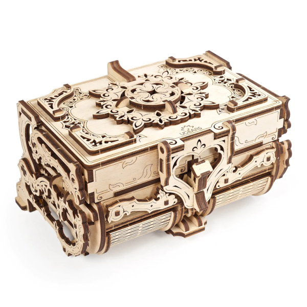 Levně Ugears 3D dřevěné mechanické puzzle Starožitná šperkovnice