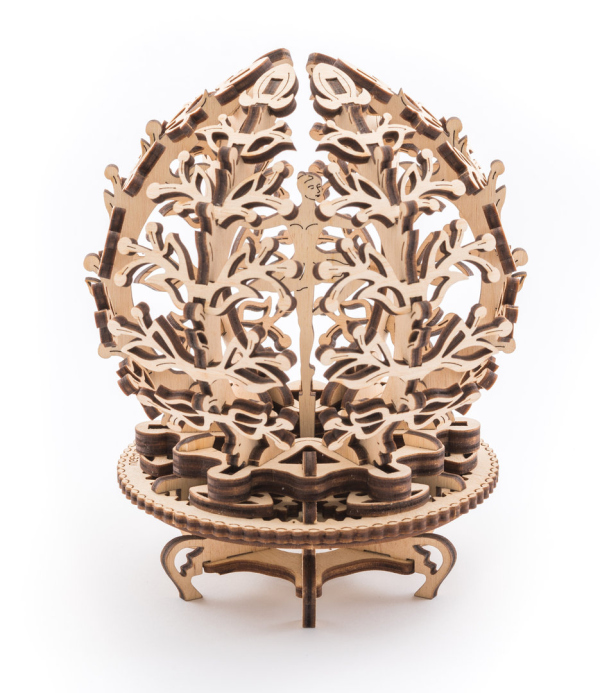 Levně Ugears 3D dřevěné mechanické puzzle Květina