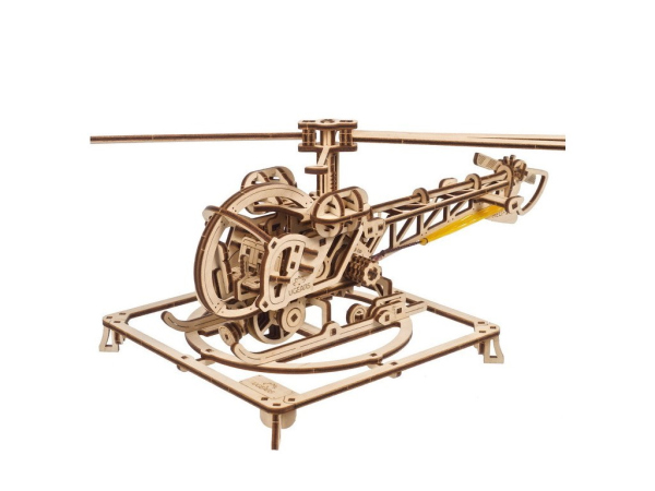 Levně Ugears 3D Dřevěné mechanické puzzle MINI Helicopter