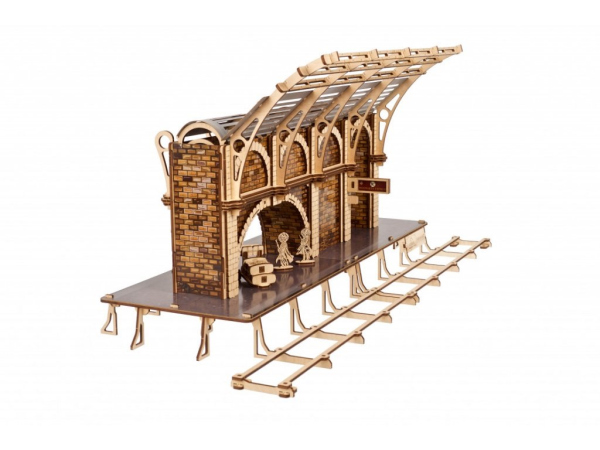 Levně Ugears 3D dřevěné mechanické puzzle Harry Potter - vlakové nástupiště