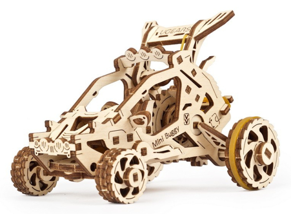 Levně Ugears 3D dřevěné mechanické puzzle Mini bugina