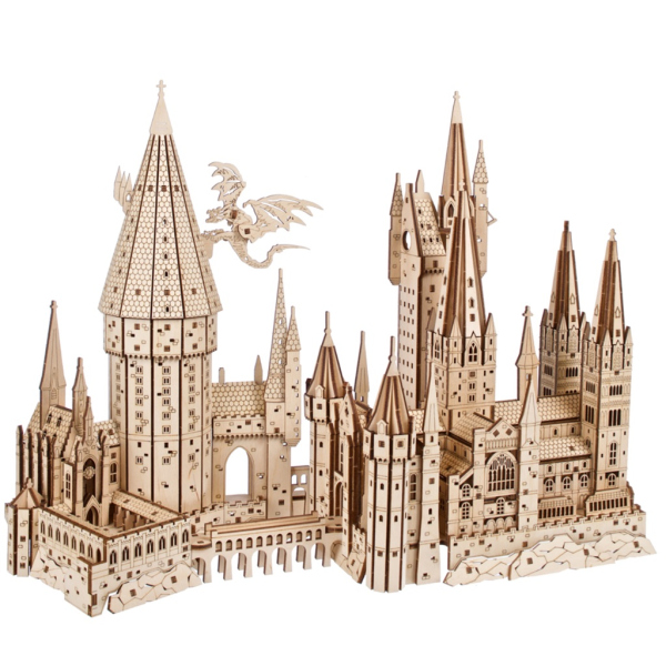 Levně Ugears 3D dřevěné mechanické puzzle Hrad Bradavice, Harry Potter