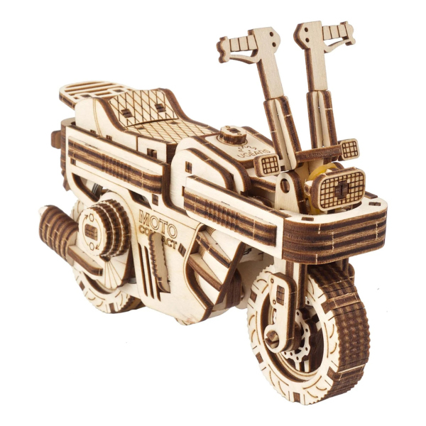 Levně Ugears 3D dřevěné mechanické puzzle Skládací skútr
