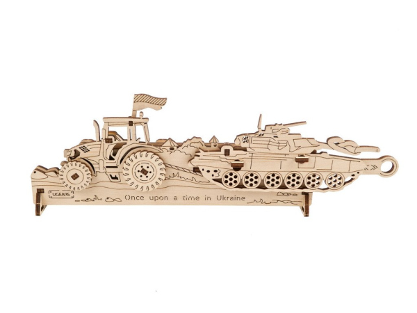 Levně Ugears 3D dřevěné mechanické puzzle Brave UA Tractor