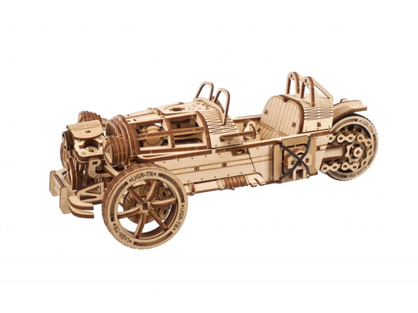 Levně Ugears 3D dřevěné mechanické puzzle Tříkolka UGR-S
