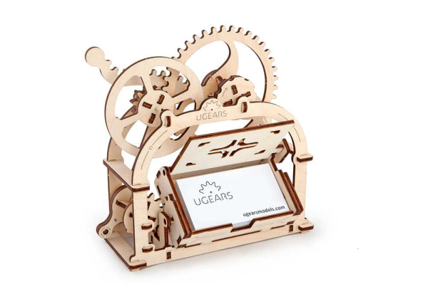 Levně Ugears 3D dřevěné mechanické puzzle Box na vizitky