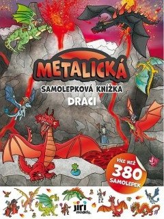 Levně Metalická samolepková knížka Draci